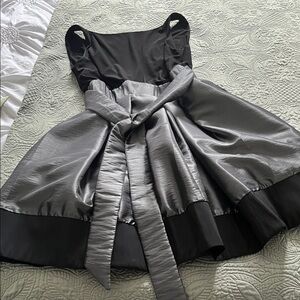 Elegant Laura Black and Silver Dress